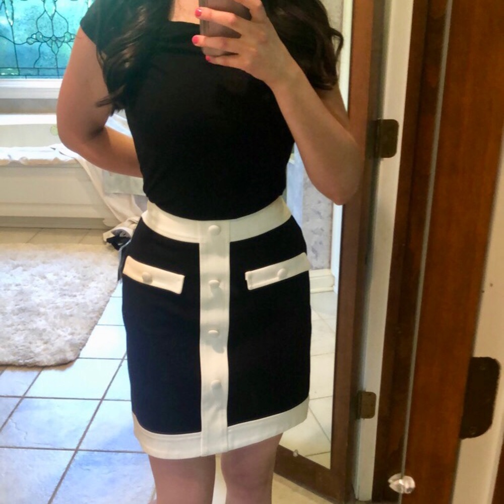 Classy black and white skirt